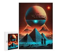 Rompecabezas para Adolescentes 500 PCS Pyramide Alien Citizen Rompecabezas para Adultos Juego Familiar Decoración Desafiante De Completar 500 PCS