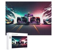 Rompecabezas para Adolescentes 500 PCS Racing Car Speed Artwork -1 Rompecabezas para Adultos Juegos De Relajación Ensamblaje De Patrones Interacción Entre Padres E Hijos 500 PCS