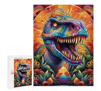 Rompecabezas para Adolescentes 500 PCS Rainbow Dinosaur in Fantasy Land Rompecabezas para Adultos Juego Práctico Que Mejora La Memoria Actividades Divertidas En Casa 500 PCS