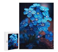 Rompecabezas para Adolescentes 500 PCS Rainy Blue Flower Rompecabezas para Adultos Juguetes Antiestrés para La Diversión Familiar Interacción Entre Padres E Hijos 500 PCS