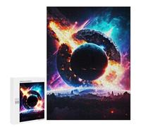 Rompecabezas para Adolescentes 500 PCS Realistic Planet in Space Rompecabezas para Adultos Juegos Relajantes Pero Divertidos Y Humorísticos 500 PCS