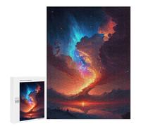 Rompecabezas para Adolescentes 500 PCS Red and Blue Epic Sky Rompecabezas para Adolescentes Juguetes Antiestrés Mejora La Memoria 500 PCS