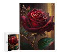 Rompecabezas para Adolescentes 500 PCS Red Rose of Life Rompecabezas para Adolescentes Juguetes Antiestrés Mejora La Memoria 500 PCS