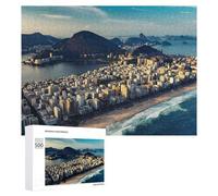 Rompecabezas para Adolescentes 500 PCS Rio De Janeiro Cityscape Rompecabezas para Adultos Juego Familiar Regalo De Cumpleaños Interacción Entre Padres E Hijos 500 PCS