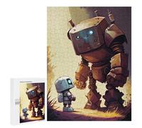 Rompecabezas para Adolescentes 500 PCS Robots in A Distant Land Rompecabezas para Adultos Juguetes Antiestrés para La Diversión Familiar Interacción Entre Padres E Hijos 500 PCS