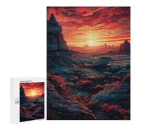 Rompecabezas para Adolescentes 500 PCS Rocky Desert Oil Painting Rompecabezas para Adolescentes Juguetes Antiestrés Mejora La Memoria 500 PCS