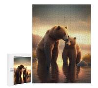 Rompecabezas para Adolescentes 500 PCS Romantic Bears Love Rompecabezas para Adultos Juegos Relajantes Carrera De Velocidad Manual Desafiante De Completar 500 PCS