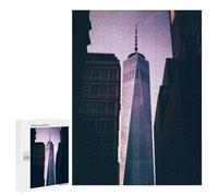 Rompecabezas para Adolescentes 500 PCS Rompecabezas Freedom Tower Rompecabezas para Adultos Juguetes Antiestrés Análisis Y Lógica para Cumpleaños, Navidad 500 PCS