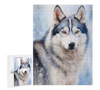Rompecabezas para Adolescentes 500 PCS Rompecabezas Husky Animal Rompecabezas para Adultos Juego Familiar Una Obra De Arte para Cumpleaños, Navidad 500 PCS