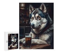 Rompecabezas para Adolescentes 500 PCS Rompecabezas Husky Beer Rompecabezas para Adultos Juguetes Antiestrés Desafío Difícil Cumpleaños