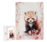 Rompecabezas para Adolescentes 500 PCS Rompecabezas Red Panda in Watercolor Rompecabezas para Adultos Juego De Ingenio Regalos para Mujeres para Cumpleaños, Navidad 500 PCS