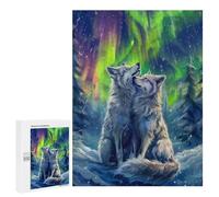 Rompecabezas para Adolescentes 500 PCS Rompecabezas Snow Wolf Romance Rompecabezas para Adultos Juguetes Antiestrés Desafío Difícil Cumpleaños