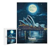 Rompecabezas para Adolescentes 500 PCS Rompecabezas Sydney Opera House Night Rompecabezas para Adultos Juego De Ingenio Regalos para Mujeres para Cumpleaños, Navidad 500 PCS