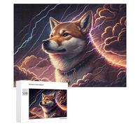 Rompecabezas para Adolescentes 500 PCS Rompecabezas Thundering Canine Majesty -29 Rompecabezas para Adultos Juego Familiar Una Obra De Arte para Cumpleaños, Navidad 500 PCS