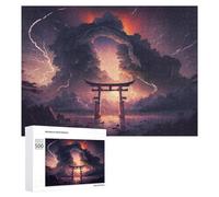 Rompecabezas para Adolescentes 500 PCS Rompecabezas Torii Gate Lightning Storm -2 Rompecabezas para Adultos Juguetes Antiestrés Desafío Difícil Cumpleaños