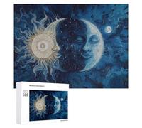 Rompecabezas para Adolescentes 500 PCS Rompecabezas Yin-Yang Celestial Faces Art Print Rompecabezas para Adultos Juguetes Antiestrés Análisis Y Lógica para Cumpleaños, Navidad 500 PCS