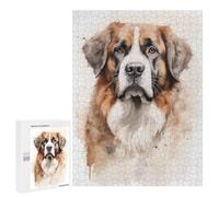 Rompecabezas para Adolescentes 500 PCS Saint Bernard Dog Rompecabezas para Adultos Juguetes Antiestrés para La Diversión Familiar Interacción Entre Padres E Hijos 500 PCS
