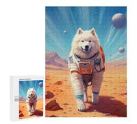 Rompecabezas para Adolescentes 500 PCS Samoyed Mars Rompecabezas para Adultos Juegos Relajantes Desafío Difícil Actividades Divertidas En Casa 500 PCS