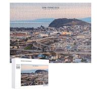 Rompecabezas para Adolescentes 500 PCS San Francisco Cityscape with Freeway Rompecabezas para Adultos Juego Familiar Regalo De Cumpleaños Interacción Entre Padres E Hijos 500 PCS