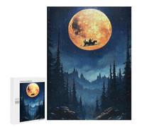 Rompecabezas para Adolescentes 500 PCS Santas Night Flight Christmas Rompecabezas para Adultos Juego Familiar Decoración Desafiante De Completar 500 PCS