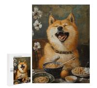 Rompecabezas para Adolescentes 500 PCS Shiba Inu Ramen Noodles Rompecabezas Juegos Relajantes Decoración del Hogar Regalos Y Cumpleaños Únicos 500 PCS