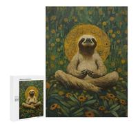 Rompecabezas para Adolescentes 500 PCS Sloth in Meditation Rompecabezas para Adultos Juegos Relajantes Decoración Actividades Divertidas En Casa 500 PCS