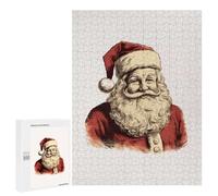 Rompecabezas para Adolescentes 500 PCS Smiling Santa Claus Illustration Rompecabezas Juguetes Antiestrés Corte De Precisión Interacción Entre Padres E Hijos 500 PCS