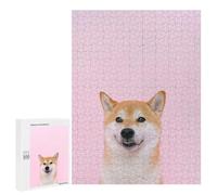 Rompecabezas para Adolescentes 500 PCS Smiling Shiba Inu Rompecabezas para Adultos Juegos Relajantes Decoración del Hogar Cumpleaños Y Navidad 500 PCS