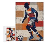 Rompecabezas para Adolescentes 500 PCS Soccer Player Silhouette with Ball Rompecabezas para Adolescentes Juegos Relajantes Regalos para Mujeres Actividades Divertidas En Casa 500 PCS