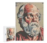 Rompecabezas para Adolescentes 500 PCS Socrates Painting Rompecabezas para Adultos Juegos Relajantes Desafío Difícil Desafío Educativo 500 PCS