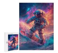 Rompecabezas para Adolescentes 500 PCS Space Snowboarding Adventure Rompecabezas para Adultos Juego De Ingenio Alivia El Estrés Regalos Y Actividades Únicas para Cumpleaños 500 PCS