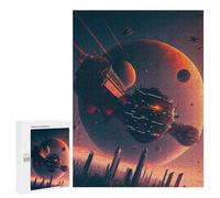 Rompecabezas para Adolescentes 500 PCS Space Station Odyssey Rompecabezas para Adultos Juego De Ingenio Decoración del Hogar Regalos para Reducir El Estrés 500 PCS