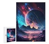 Rompecabezas para Adolescentes 500 PCS Stellar Galaxy Planet Rompecabezas para Adultos Juguetes Antiestrés para La Diversión Familiar Interacción Entre Padres E Hijos 500 PCS