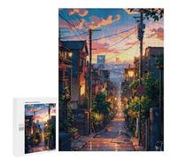 Rompecabezas para Adolescentes 500 PCS Sunset City Rompecabezas para Adultos Juego De Ingenio Decoración del Hogar Regalos para Reducir El Estrés 500 PCS