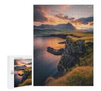 Rompecabezas para Adolescentes 500 PCS Sunset Glow at Snfellsnes Rompecabezas para Adultos Juego De Ingenio Decoración del Hogar Regalos para Reducir El Estrés 500 PCS