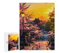 Rompecabezas para Adolescentes 500 PCS Sunset Pagoda Rompecabezas para Adolescentes Juguetes Antiestrés Mejora La Memoria 500 PCS