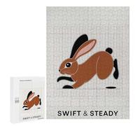 Rompecabezas para Adolescentes 500 PCS Swift and Steady Rabbit Illustration Rompecabezas para Adolescentes Juegos Relajantes Regalos para Mujeres Actividades Divertidas En Casa 500 PCS
