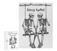 Rompecabezas para Adolescentes 500 PCS Swing Skeleton Love Rompecabezas Juguetes Antiestrés Corte De Precisión Interacción Entre Padres E Hijos 500 PCS