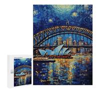 Rompecabezas para Adolescentes 500 PCS Sydney Opera House Night Rompecabezas para Adultos Juegos Relajantes Desafío Difícil Desafío Educativo 500 PCS