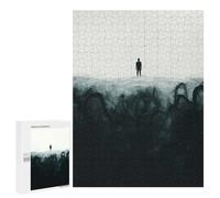 Rompecabezas para Adolescentes 500 PCS Thalassophobia Solitary Figure in Dark Waters Rompecabezas para Adultos Juego Práctico Decoración De Pared Cumpleaños Y Navidad 500 PCS