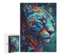Rompecabezas para Adolescentes 500 PCS The Attentive Jaguar Rompecabezas para Adultos Juego De Ingenio Decoración del Hogar Regalos para Reducir El Estrés 500 PCS