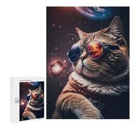 Rompecabezas para Adolescentes 500 PCS The Cosmic Cat Mander Rompecabezas para Adolescentes Juguetes Antiestrés Mejora La Memoria 500 PCS