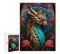 Rompecabezas para Adolescentes 500 PCS The Golden Dragon Rompecabezas para Adultos Juego De Ingenio Decoración del Hogar Regalos para Reducir El Estrés 500 PCS