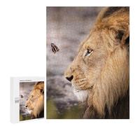 Rompecabezas para Adolescentes 500 PCS The Lion and Butterfly Rompecabezas para Adultos Juguetes Antiestrés para La Diversión Familiar Interacción Entre Padres E Hijos 500 PCS