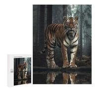 Rompecabezas para Adolescentes 500 PCS The Tiger in The Forest Rompecabezas para Adultos Juguetes Antiestrés para La Diversión Familiar Interacción Entre Padres E Hijos 500 PCS