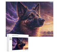 Rompecabezas para Adolescentes 500 PCS Thunderstorm Wolf Portrait -2 Rompecabezas De Juguete Decoración De Pared Decoración del Hogar Cumpleaños Y Navidad 500 PCS