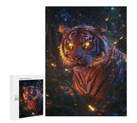 Rompecabezas para Adolescentes 500 PCS Tiger in The Night Rompecabezas para Adolescentes Juguetes Antiestrés Mejora La Memoria 500 PCS