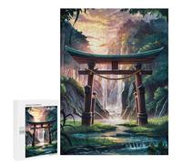 Rompecabezas para Adolescentes 500 PCS Torii Gate in Forest Rompecabezas para Adultos Juegos Relajantes Decoración Perfecta Regalos De Cumpleaños Y Únicos 500 PCS
