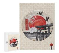 Rompecabezas para Adolescentes 500 PCS Torii Gate Red Sun Rompecabezas para Adolescentes Juguetes Antiestrés Mejora La Memoria 500 PCS