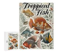 Rompecabezas para Adolescentes 500 PCS Tropical Fish Poster Rompecabezas Juguetes Antiestrés Corte De Precisión Interacción Entre Padres E Hijos 500 PCS